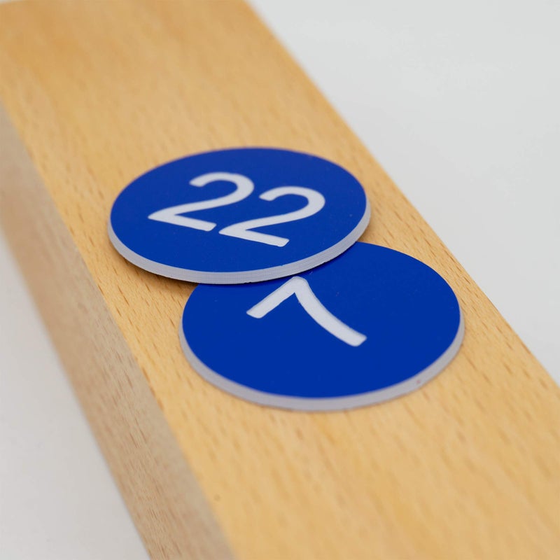 StayMax Plastic Number Tags Engraved Numbered Tags Without Hole (1-100  Blue) - Image 3